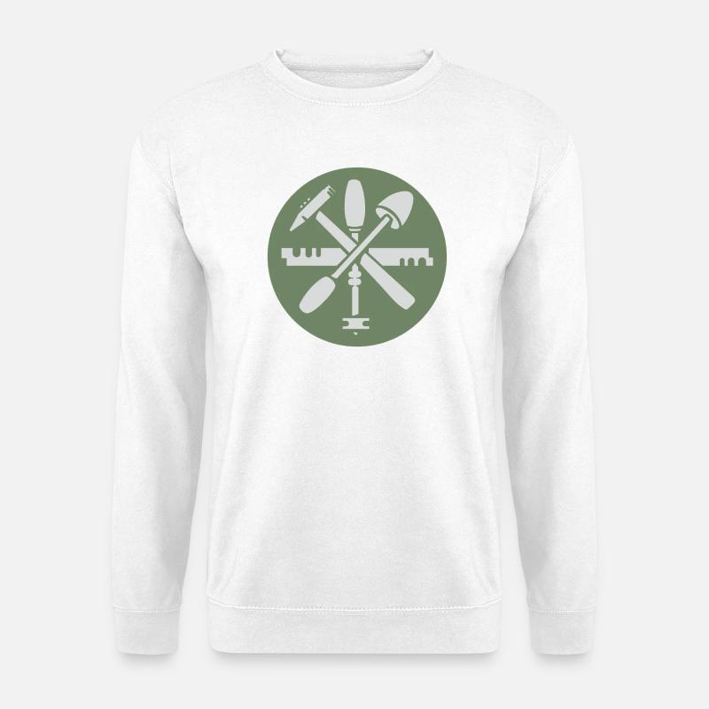 51170_Glaser, Kreuzwerkzeug Icon - Unisex Pullover - Weiß