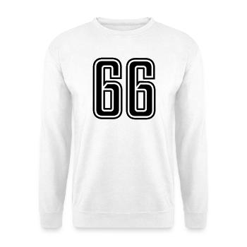66 - Unisex Pullover - Weiß - Vorne