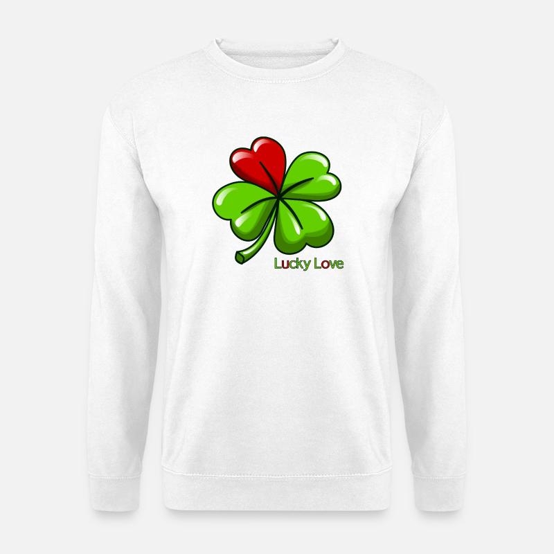 Glücksliebes Kleeblatt - Unisex Pullover - Weiß