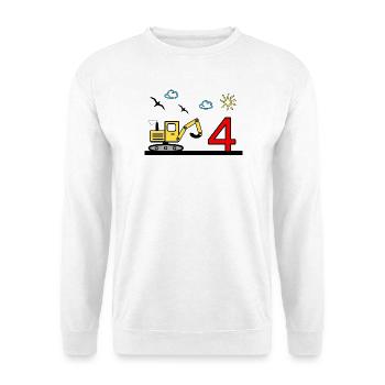 Excavatrice - Sweat-shirt Unisexe - blanc - Devant