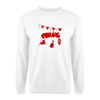 Red Feria: Stier, Gitarre und Bandana - Unisex Pullover - Weiß - Vorne