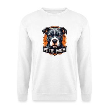 Pittie Mom Pitbull Art - Unisex Pullover - Weiß - Vorne