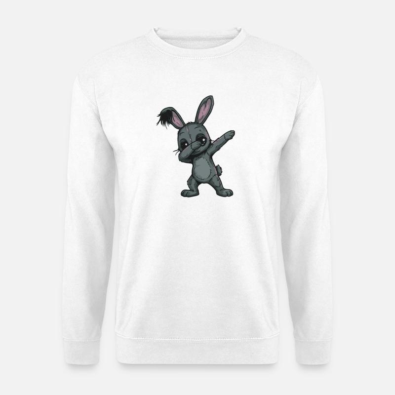 Patchwork Bunny Doodle - Unisex Sweatshirt - white