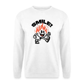 Smile! Fiery Friend Smiley - Unisex Sweatshirt - white - Front