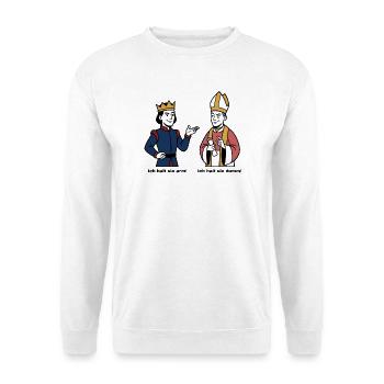 König und Bischof Cartoon - Unisex Pullover - Weiß - Vorne