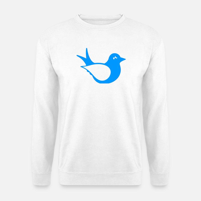 vogel silhouette sitzend, tiermotiv - Unisex Pullover - Weiß