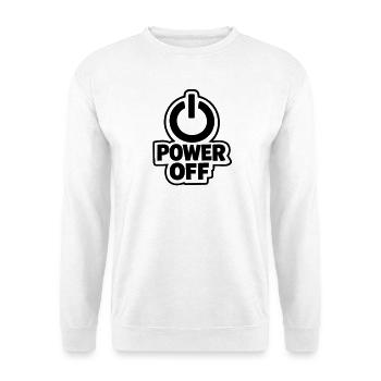Power Off Icon Tee - Unisex Sweatshirt - white - Front