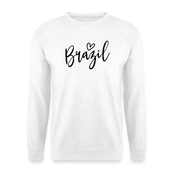 Brasilien Herz Frauen lieben Brasilien - Unisex Pullover - Weiß - Vorne