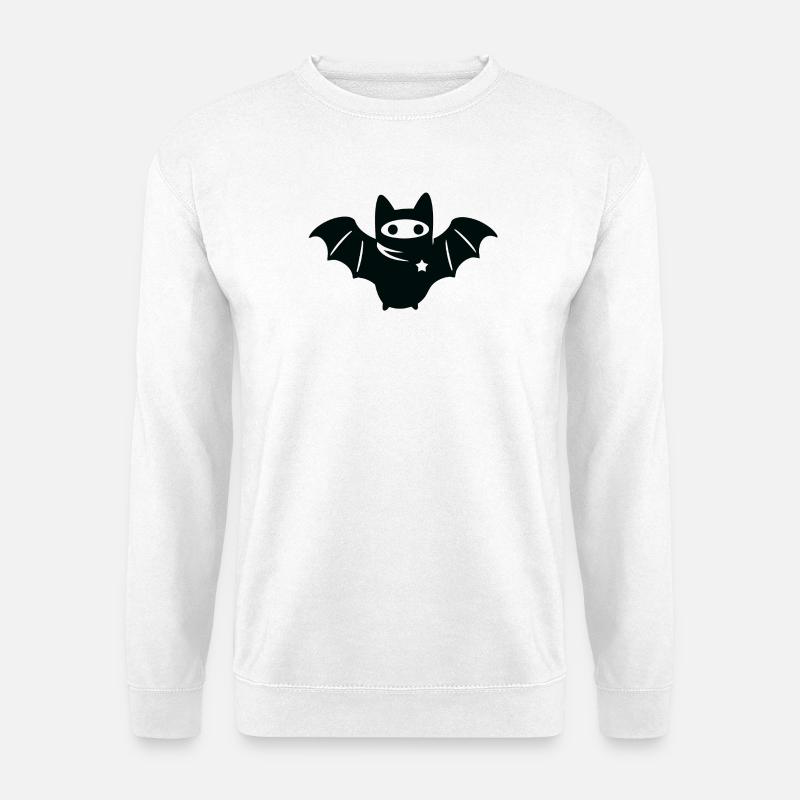 Vermummte Fledermaus – Antifaschismus Antifa - Unisex Pullover - Weiß
