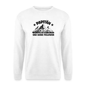 Papitän und seine Follower - Caravan - Stau - Unisex Pullover - Weiß - Vorne