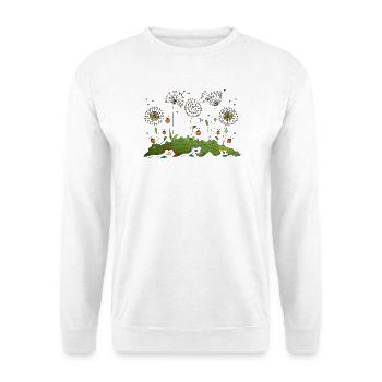 Blumen - Unisex Pullover - Weiß - Vorne