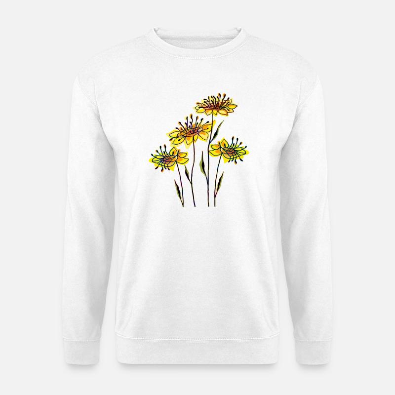 Blumen - Unisex Pullover - Weiß