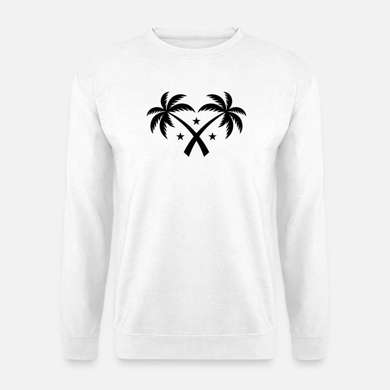 Palm Tree Symbol Island - Unisex Sweatshirt - white