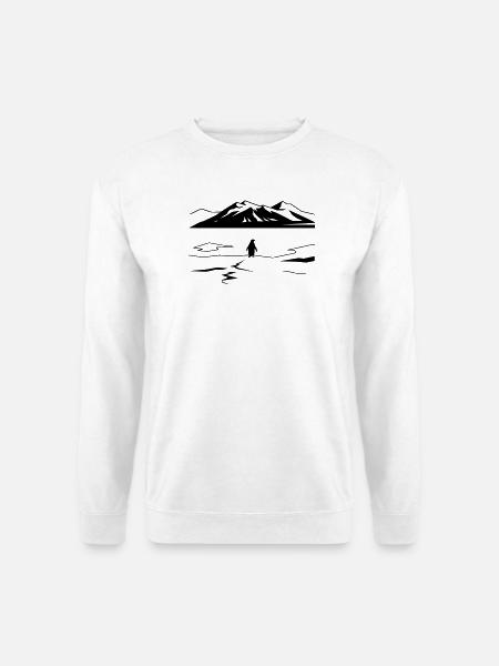 But Why Penguin Meme Minimalist Art - Unisex Pullover - Weiß