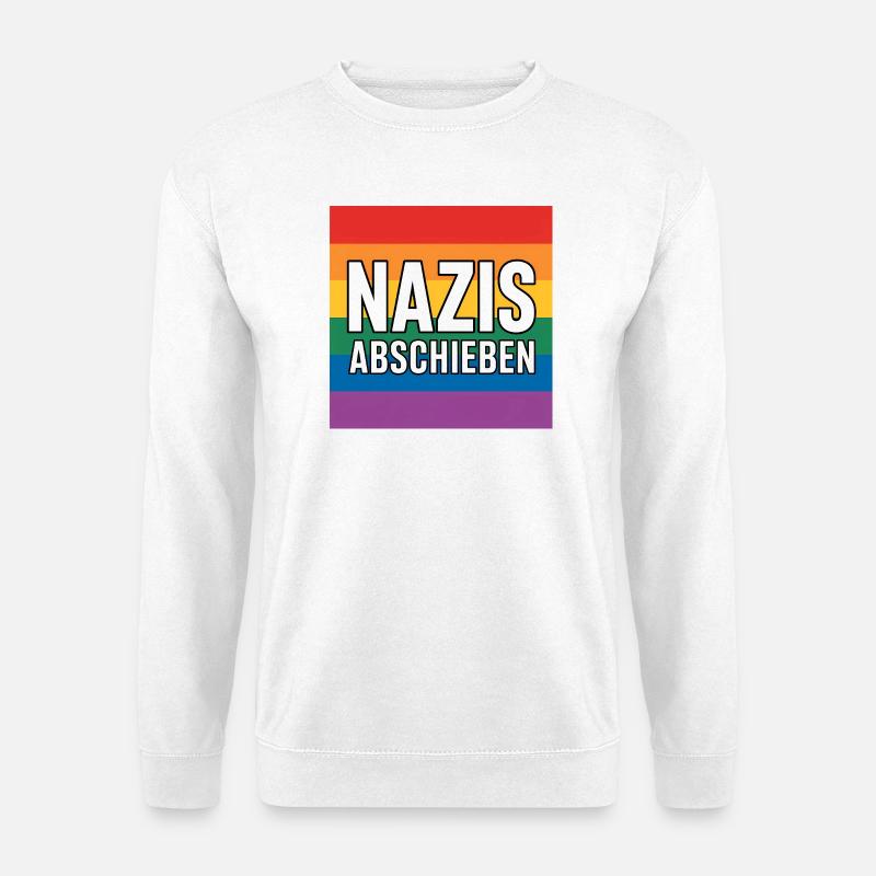 Nazis Abschieben - Antifa Tee - Unisex Pullover - Weiß