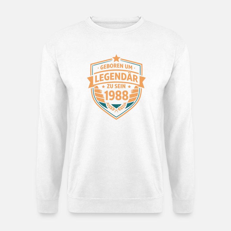 Geboren 1988 Legendenabzeichen - Unisex Pullover - Weiß
