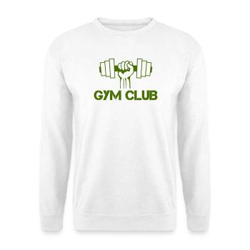 Kraftgriff Gym Club Logo - Unisex Pullover - Weiß - Vorne