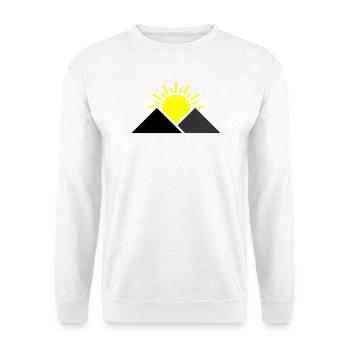 Sonne Berge Landschaft - Unisex Pullover - Weiß - Vorne