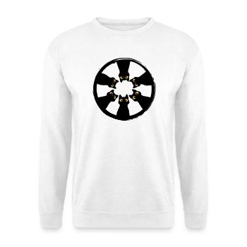 Cat Gaze Circle: Eyes from the Darkness - Unisex Sweatshirt - white - Front