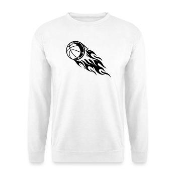 Basketball Fire - Sweat-shirt Unisexe - blanc - Devant