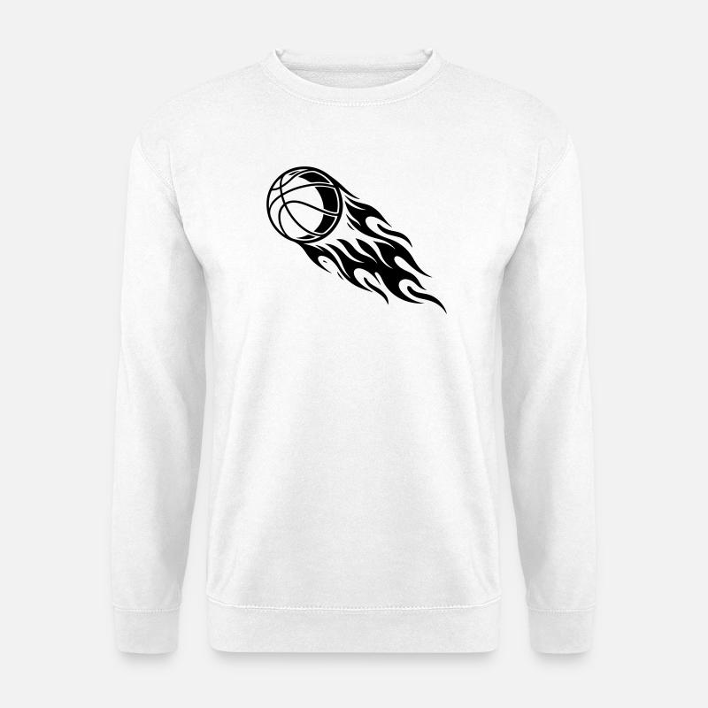 Basketball Feuer - Unisex Pullover - Weiß