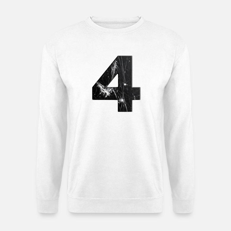 Black four-scratch pattern - Unisex Sweatshirt - white