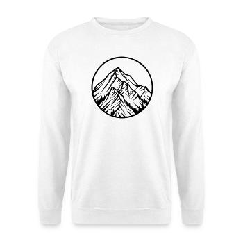 Montagnes Alpes - Sweat-shirt Unisexe - blanc - Devant