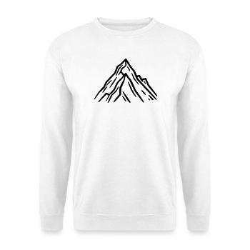 Berge Symbol Felsen - Unisex Pullover - Weiß - Vorne
