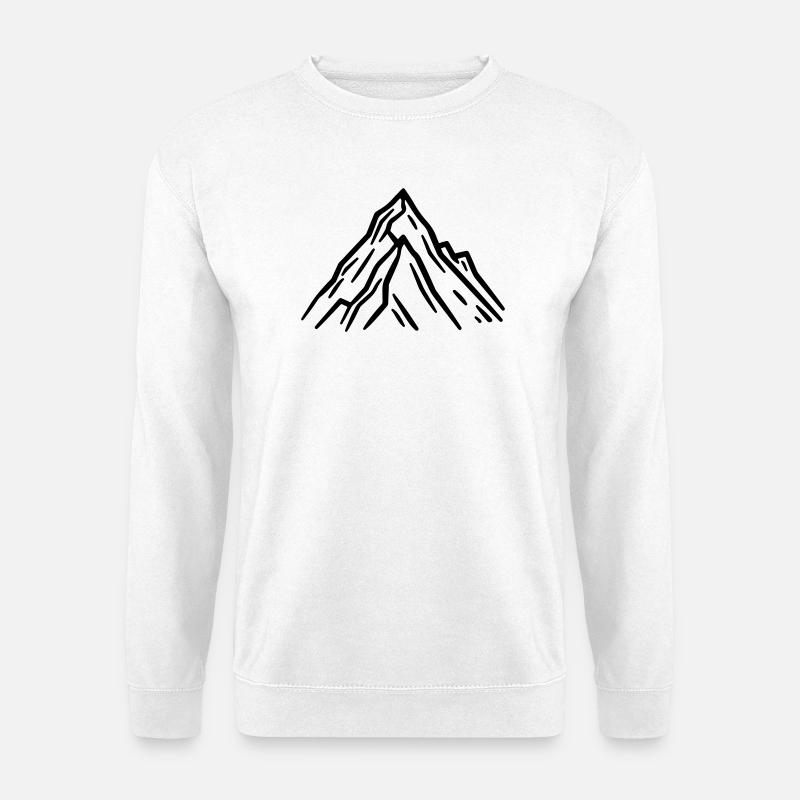 Berge Symbol Felsen - Unisex Pullover - Weiß
