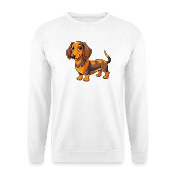 Dackel - Unisex Pullover - Weiß - Vorne