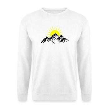 Mountains Sun Nature - Unisex Sweatshirt - white - Front