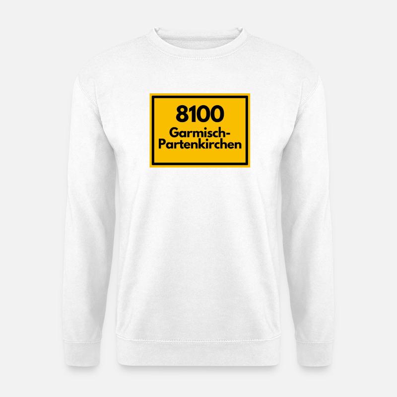OLD POSTCODE POSTCODE 8100 GARMISCH-PARTENKIRCHEN - Unisex Sweatshirt - white
