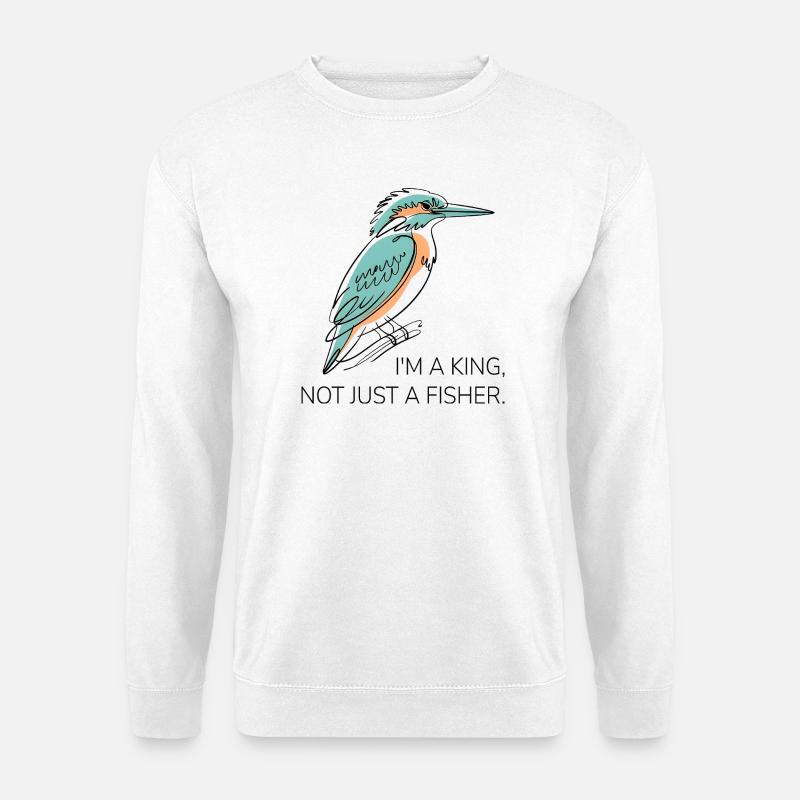 I’m a King – Eisvogel Wortspiel Design - Unisex Pullover - Weiß