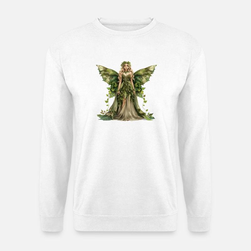 Waldfee Schmetterling - Unisex Pullover - Weiß