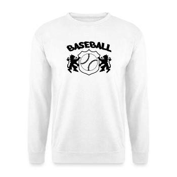 Baseball Logo - Unisex Pullover - Weiß - Vorne