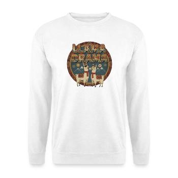 Llama Drama Retro Alpagas Mountains Design - Sweat-shirt Unisexe - blanc - Devant