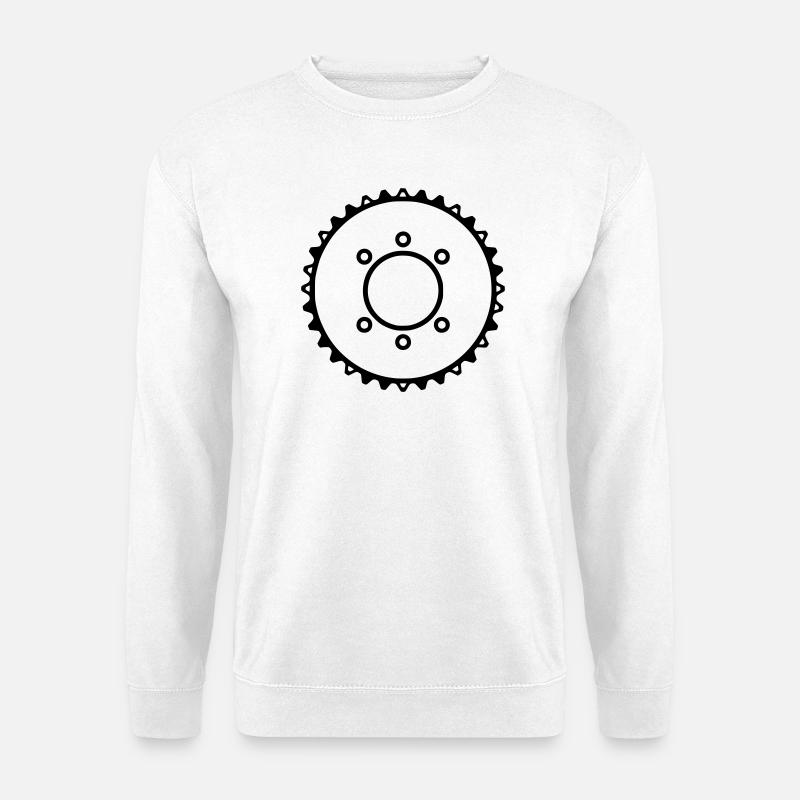 Kettenblatt Ritzel Antrieb - Unisex Pullover - Weiß