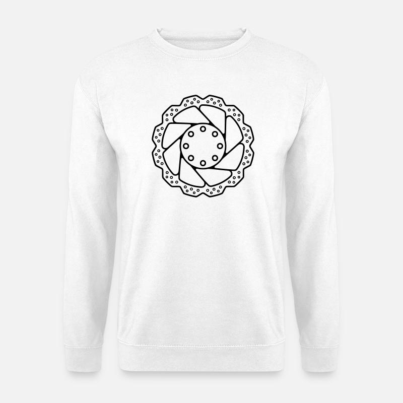 Bremsscheibe Fahrrad MTB Part - Unisex Pullover - Weiß