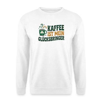 Kaffee ist mein Glücksbringer - Unisex Pullover - Weiß - Vorne