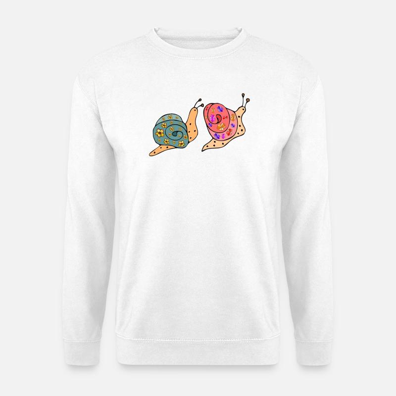 Schnecken - Unisex Pullover - Weiß
