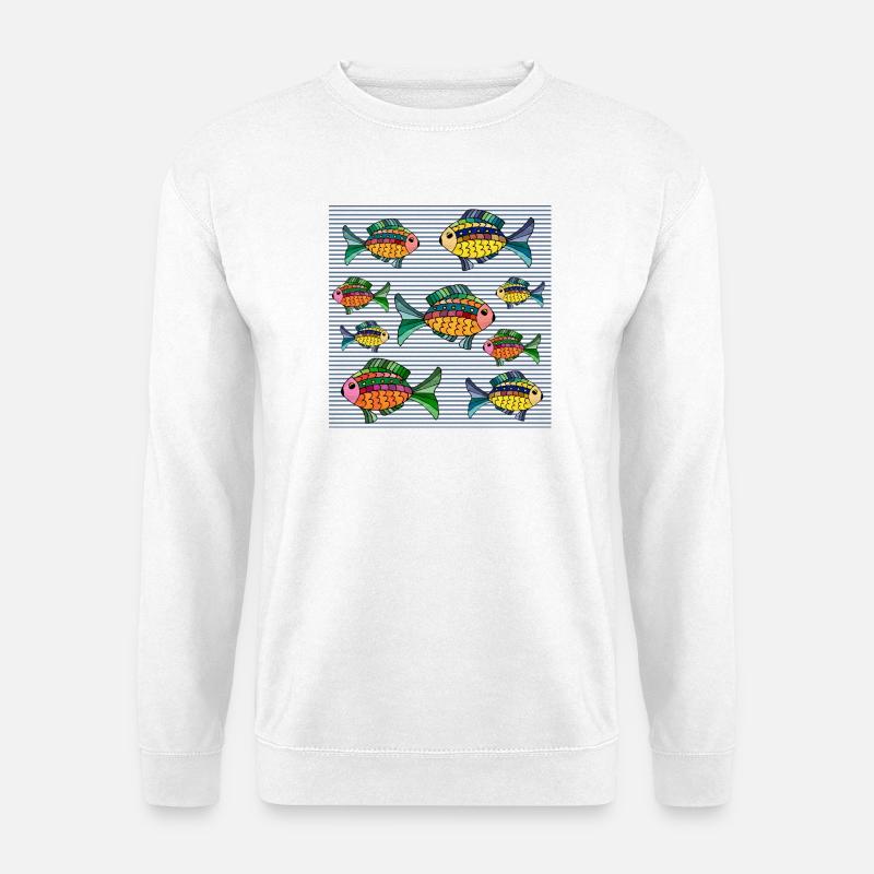 Fisch - Unisex Pullover - Weiß