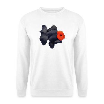 Grade Black Oranda with Red Head HQ Goldfish - Unisex Pullover - Weiß - Vorne