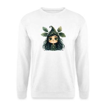 Blätterkönigin Waldwesen Waldfee - Unisex Pullover - Weiß - Vorne