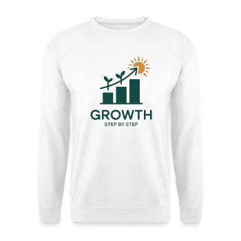 Growth Step by Step – Success & Growth - Unisex Sweatshirt - white - Front