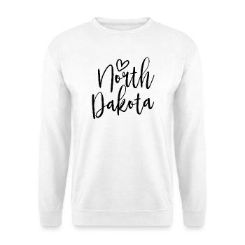 North Dakota Heart Women's Love North Dakota - Unisex Sweatshirt - white - Front