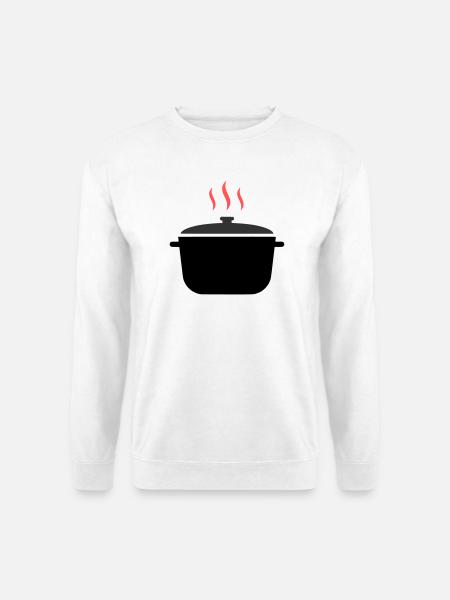 Kochtopf Dampf Kochen - Unisex Pullover - Weiß