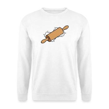 Rolling Pin Rolling Dough Roll Baking - Unisex Sweatshirt - white - Front