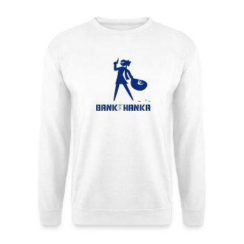 BANK A HANKA - blue - - Unisex Pullover - Weiß - Vorne