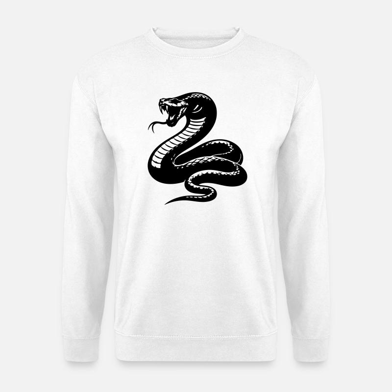 Silhouette du python serpent - Sweat-shirt Unisexe - blanc