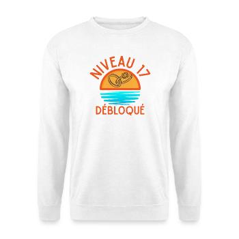Level 17 Unlocked, a creative and joyful touch - Unisex Sweatshirt - white - Front